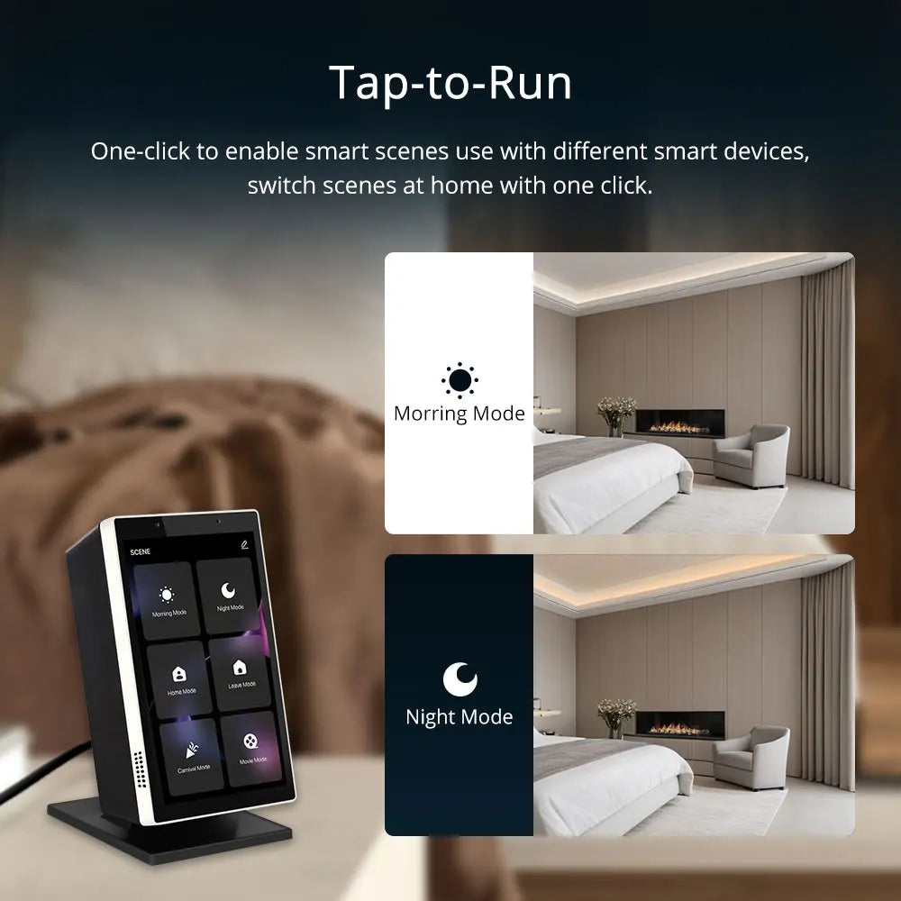 Zemismart 5 inch Smart Central Control Panel Touch Screen Come with Stand Built-in Alexa Voice Zigbee BLE Gateway Work with Tuya