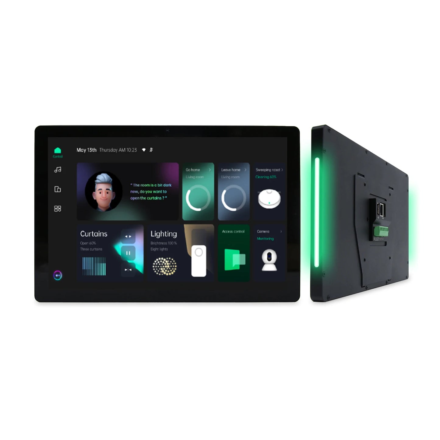 10.1 inch Smart Home Panel Embedded Android POE Tablet with LED Lights in Wall Camera RS485 Touch Screen Panel Google Play Store