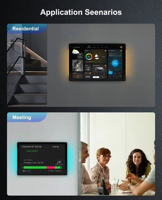10.1 inch Smart Home Panel Embedded Android POE Tablet with LED Lights in Wall Camera RS485 Touch Screen Panel Google Play Store