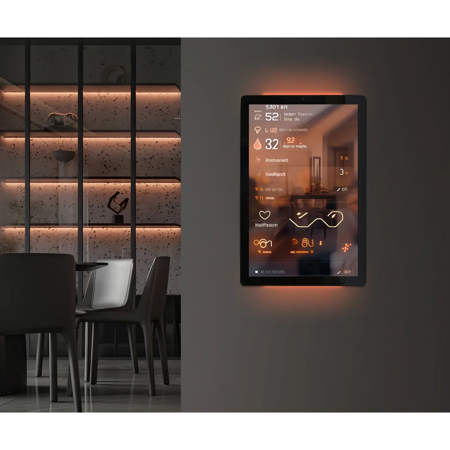 10.1 inch Smart Home Panel Embedded Android POE Tablet with LED Lights in Wall Camera RS485 Touch Screen Panel Google Play Store