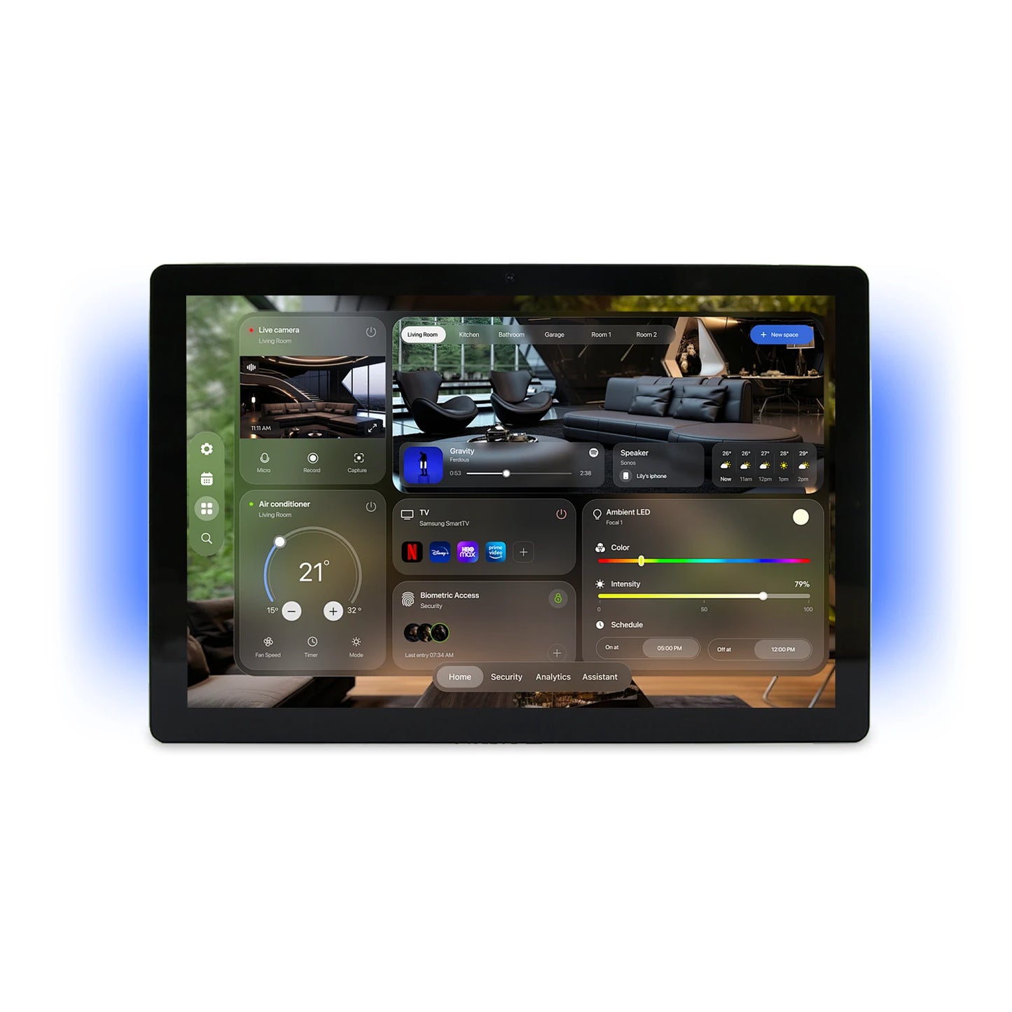 10.1 inch Smart Home Panel Embedded Android POE Tablet with LED Lights in Wall Camera RS485 Touch Screen Panel Google Play Store