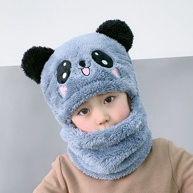 Beanies Baby Ring Hat Pompom Winter Children Hats Knitted Cute Cap for Baby Girls Boys Warm Fleece Lining Earflap Caps for Kids