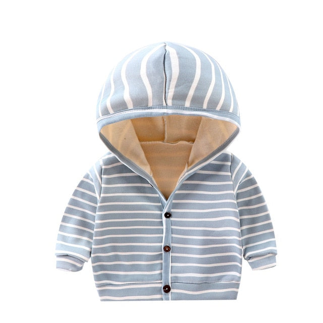 Children's Cotton Clothing Thickened Down Jacket Girls' Winter Lamb Fleece Jacket Children's Zipper Hooded Clothing Boy's Jacket 18M-4Y