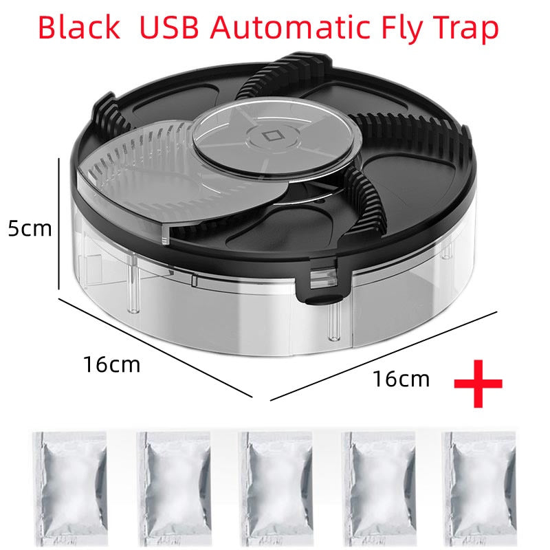 Upgraded USB Flycatcher With Baits Electric Fly Trap USB Insect Pest Catching Safety Insect Pest Flytrap For Kitchen Home Garden