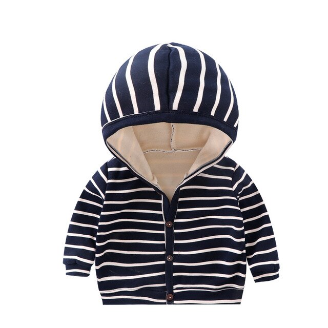 Children's Cotton Clothing Thickened Down Jacket Girls' Winter Lamb Fleece Jacket Children's Zipper Hooded Clothing Boy's Jacket 18M-4Y