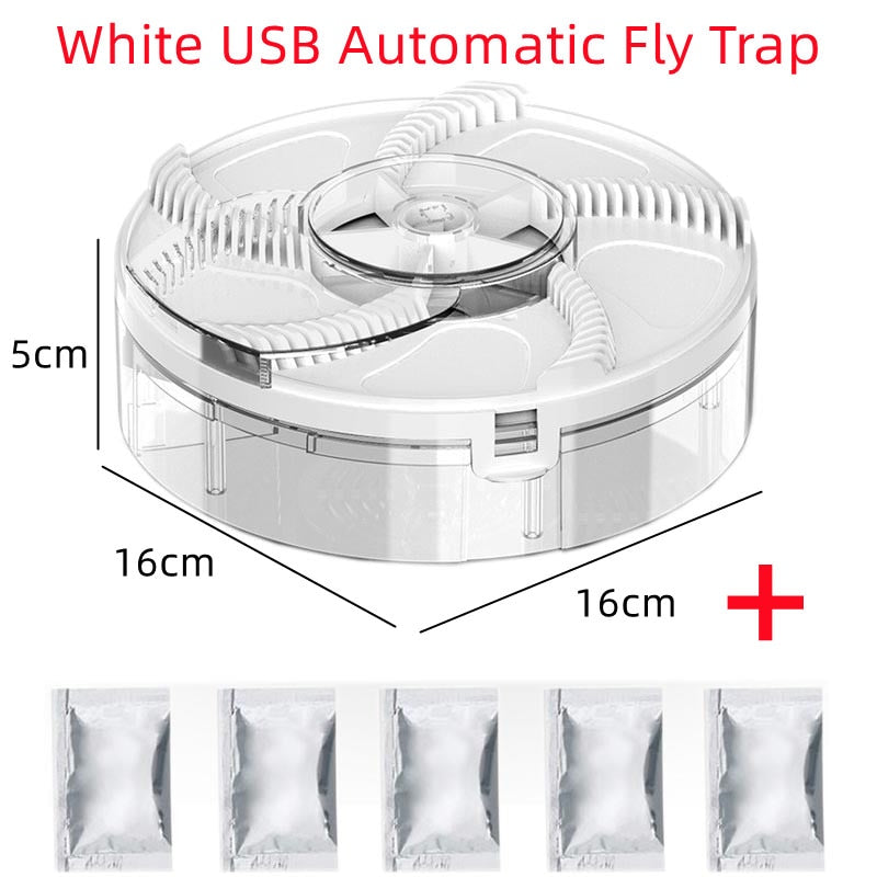 Upgraded USB Flycatcher With Baits Electric Fly Trap USB Insect Pest Catching Safety Insect Pest Flytrap For Kitchen Home Garden